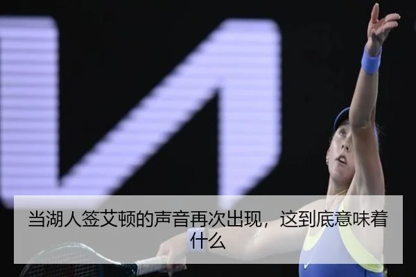 当湖人签艾顿的声音再次出现，这到底意味着什么